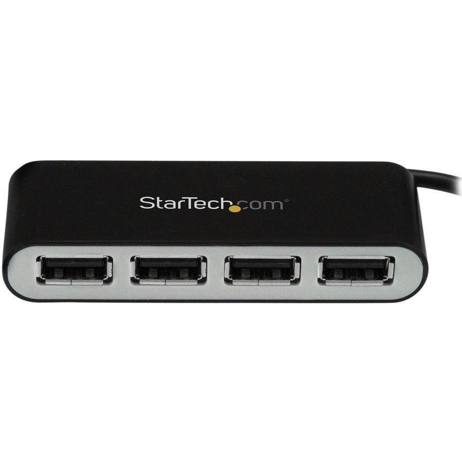 StarTech.com 4 Port Portable USB 2.0 Hub w/ Built-in Cable - 4 Port USB Hub ST4200MINI2