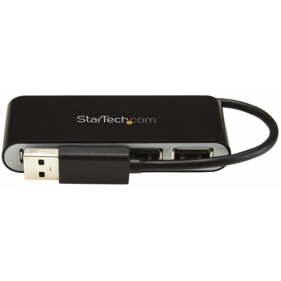 StarTech.com 4 Port Portable USB 2.0 Hub w/ Built-in Cable - 4 Port USB Hub ST4200MINI2