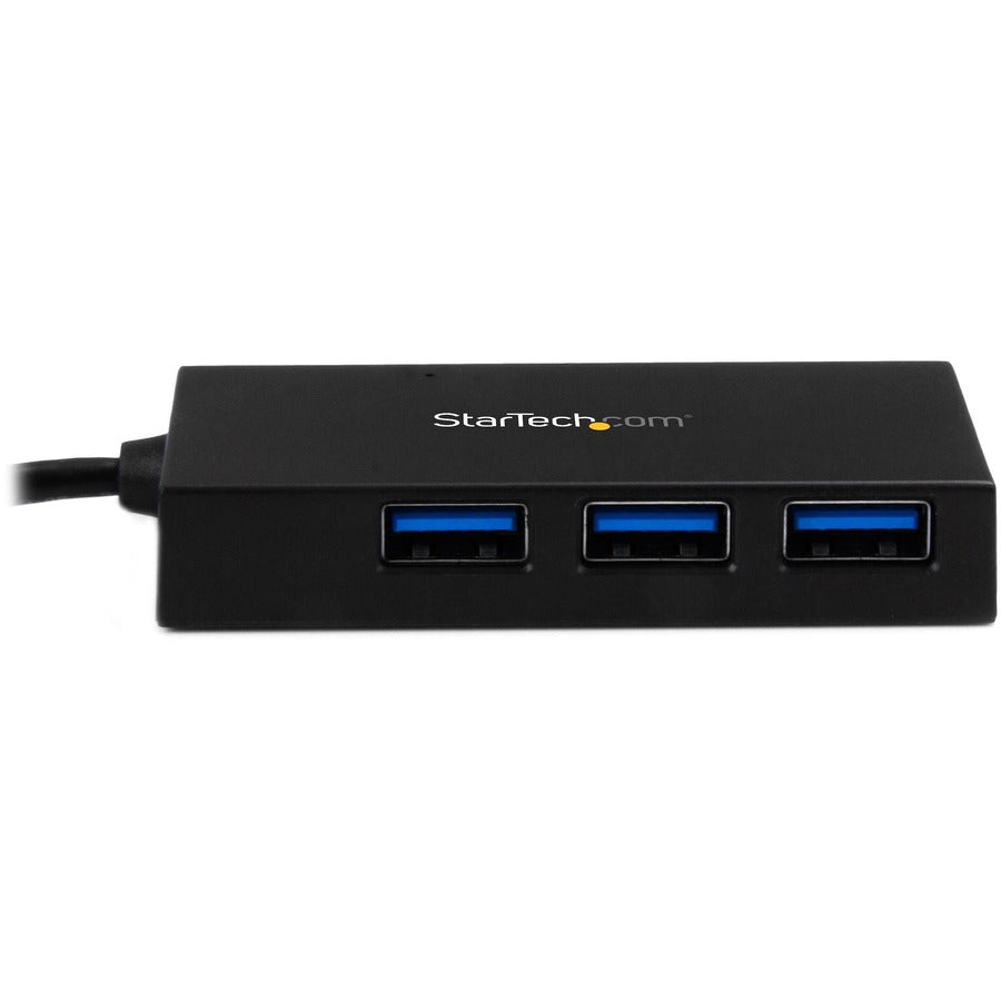 StarTech.com 4 Port USB C Hub - USB-C to 4x USB-A (USB 3.0/3.2 Gen 1 SuperSpeed 5Gbps) - USB Bus or Self Powered - BC 1.2 Charging Hub HB30C4AFS