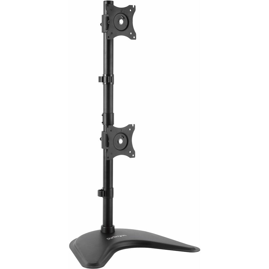 StarTech.com Vertical Dual Monitor Stand, Heavy Duty Steel, Monitors up to 27" (22lb/10kg), Vesa Monitor, Computer Monitor Stand ARMBARDUOV