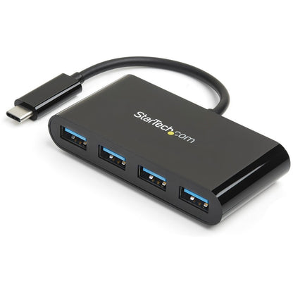 StarTech.com USB C Hub - 4 Port USB C to USB-A (4x) - Bus Powered USB Hub - USB Type C to USB Hub - USB-C to USB - USB 3.0 Type C HB30C4AB