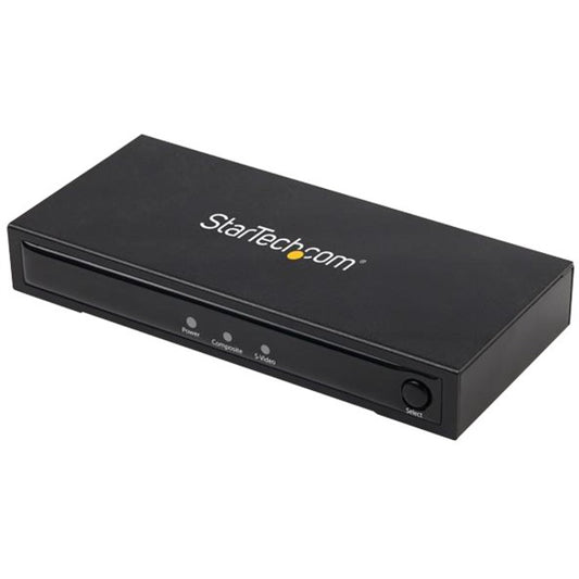 StarTech.com S-Video or Composite to HDMI Converter with Audio - 720p - NTSC & PAL - Analog to HDMI Upscaler - Mac & Windows (VID2HDCON2) VID2HDCON2