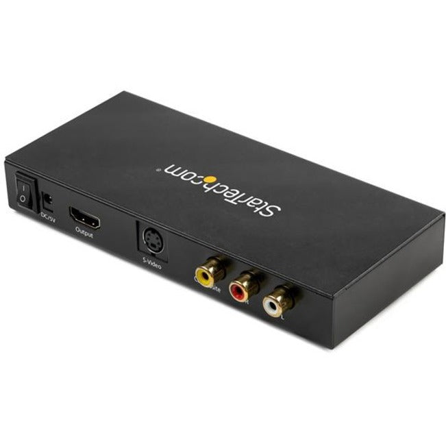 StarTech.com S-Video or Composite to HDMI Converter with Audio - 720p - NTSC & PAL - Analog to HDMI Upscaler - Mac & Windows (VID2HDCON2) VID2HDCON2