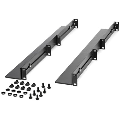 StarTech.com 1U 19" Server Rack Rails 24-36" Adjustable Depth /Universal 4 Post Network/Server/UPS Equipment Mounting Rack Mount Rail Kit UNIRAILS1UB