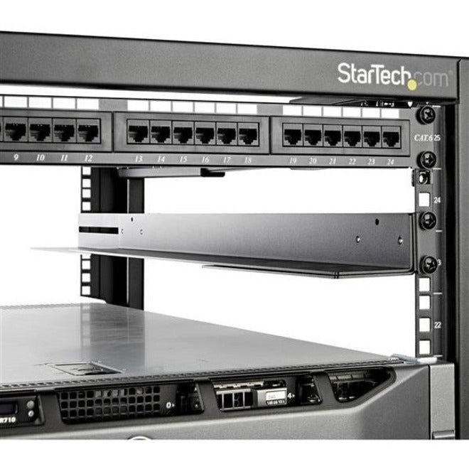 StarTech.com 1U 19" Server Rack Rails 24-36" Adjustable Depth /Universal 4 Post Network/Server/UPS Equipment Mounting Rack Mount Rail Kit UNIRAILS1UB