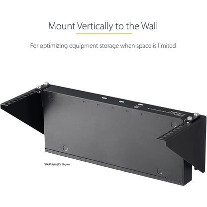 StarTech.com 5U Vertical Wall Mount Rack, 19" Wall Mounting Bracket, Open Low Profile Network/Server Room/Data/AV/IT/Patch Panel/Equipment RK519WALLV