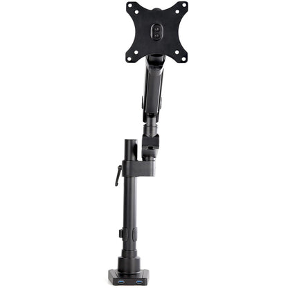 StarTech.com Desk Mount Monitor Arm with 2x USB 3.0 ports, Full Motion Monitor Mount up to 34" (17.6lb/8kg) VESA Display, C-Clamp/Grommet ARMPIVOT2USB3