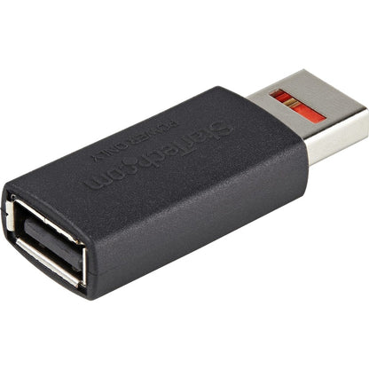 StarTech.com Secure Charging USB Data Blocker Adapter, Male/Female USB-A Data Blocking Charge/Power-Only Charging Adapter for Phone/Tablet USBSCHAAMF