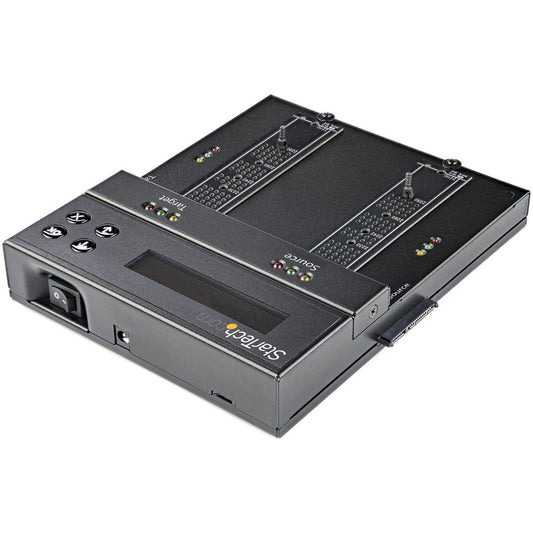 StarTech.com Standalone Dual Bay M.2 SATA/NVMe Duplicator/Eraser, HDD/SSD Cloner/Wiper, M.2 PCIe/AHCI, Hard Drive Sanitizer/Copier, TAA SM2DUPE11