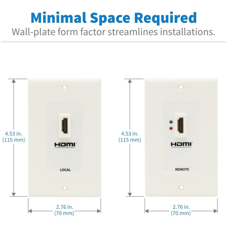 Tripp Lite HDMI Wallplate Extender Kit Over Cat5 / Cat6 F/F P167-000