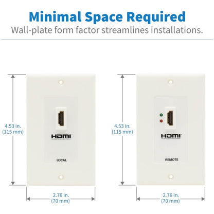 Tripp Lite HDMI Wallplate Extender Kit Over Cat5 / Cat6 F/F P167-000