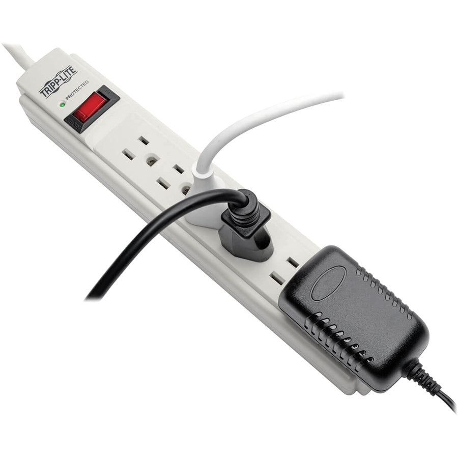 Tripp Lite 6-Outlets, 8-Ft Cord, 990 Joule Strip, Flat Plug - Protect It! Surge Suppressor TLP608