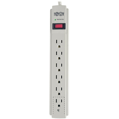 Tripp Lite 6-Outlets, 8-Ft Cord, 990 Joule Strip, Flat Plug - Protect It! Surge Suppressor TLP608