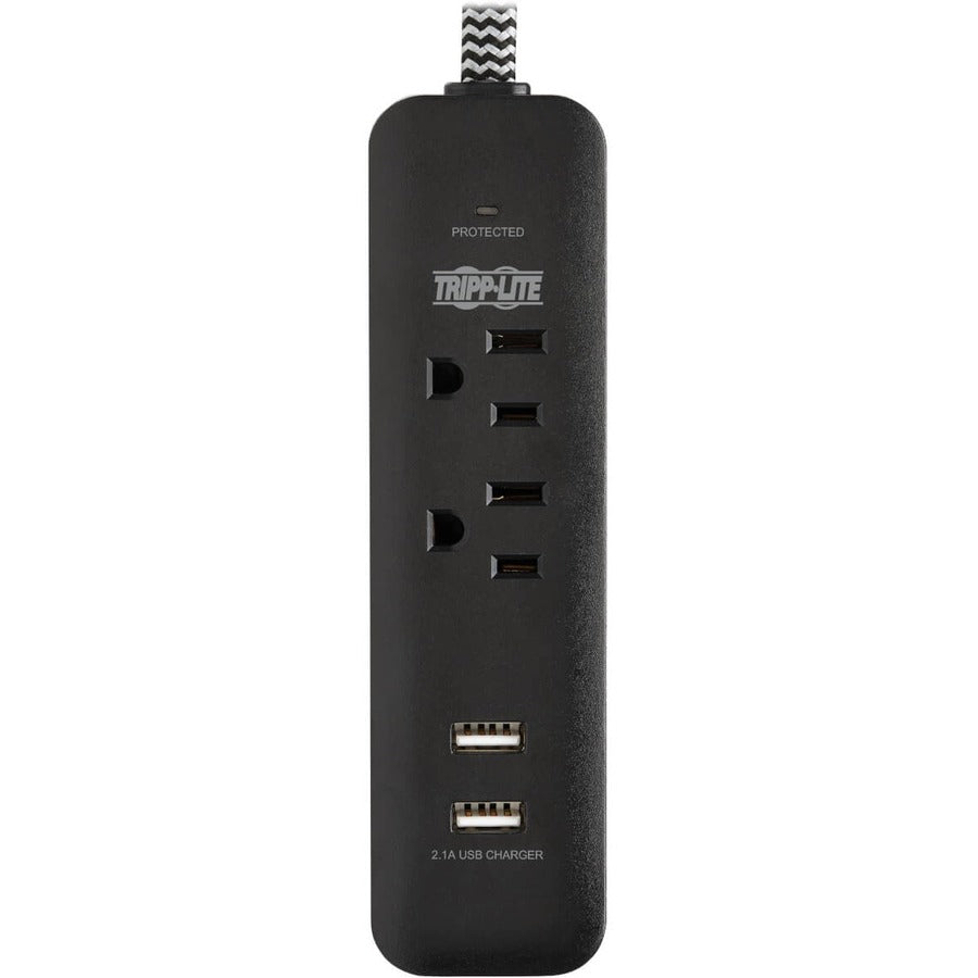 Tripp Lite Protect It! TLP206USB 2-Outlet Surge Suppressor/Protector TLP206USB