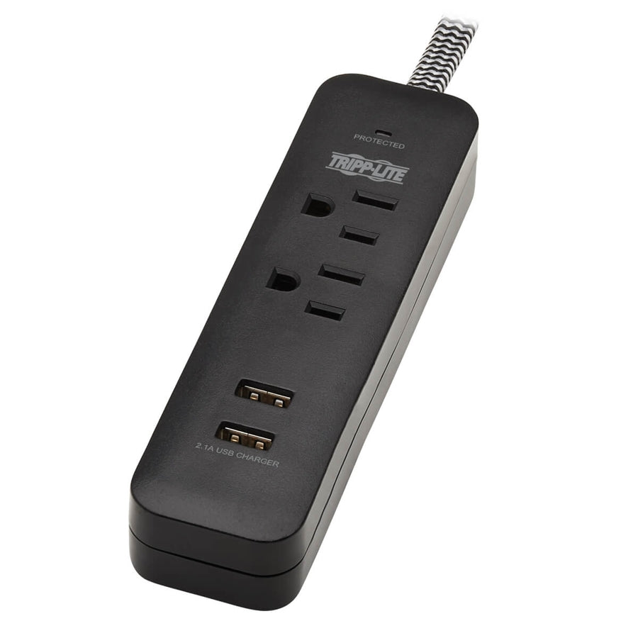 Tripp Lite Protect It! TLP206USB 2-Outlet Surge Suppressor/Protector TLP206USB