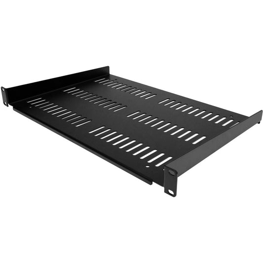 StarTech.com 1U Vented Server Rack Cabinet Shelf - Fixed 12" Deep Cantilever Rackmount Tray for 19" Data/AV/Network Enclosure w/Cage Nuts SHELF-1U-12-FIXED-V