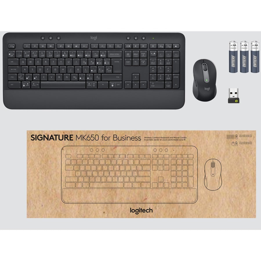 Logitech Signature MK650 Combo for Business Wireless Mouse and Keyboard Combo 920-011403