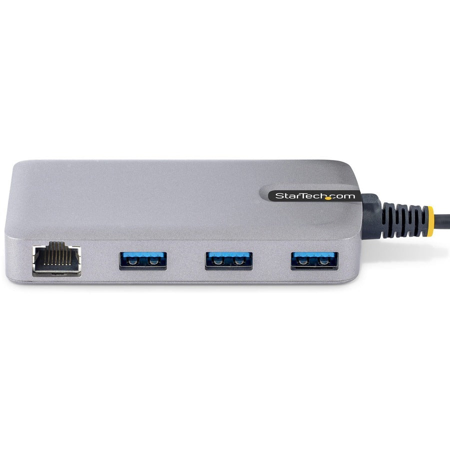 StarTech.com 3-Port USB Hub with Ethernet, USB-A Ports, Gigabit Ethernet/GbE, 5Gbps, Bus-Powered, 1ft/30cm Cable, Portable Laptop USB Hub 5G3AGBB-USB-A-HUB