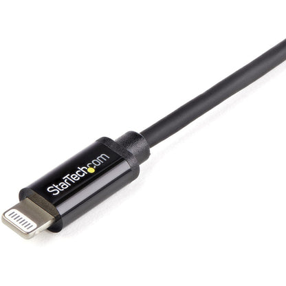 StarTech.com 2m (6ft) Long Black Apple�&reg; 8-pin Lightning Connector to USB Cable for iPhone / iPod / iPad USBLT2MB