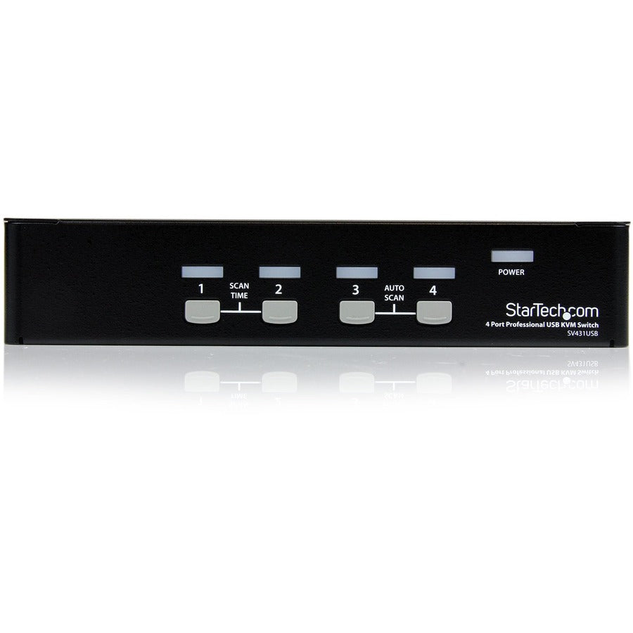 StarTech.com StarView SV431USB - KVM switch - USB - 4 ports - 1 local user - USB - 1U SV431USB