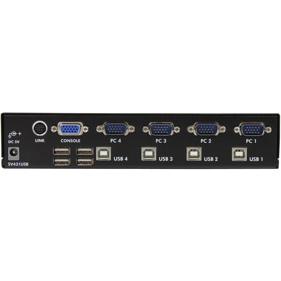 StarTech.com StarView SV431USB - KVM switch - USB - 4 ports - 1 local user - USB - 1U SV431USB