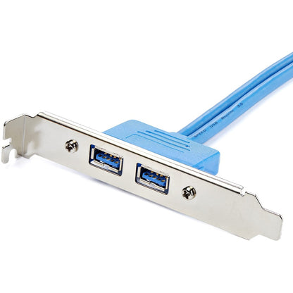 StarTech.com 2 Port USB 3.0 (5Gbps) A Female Slot Plate Adapter USB3SPLATE