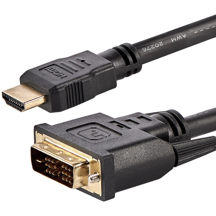 StarTech.com HDMI to DVI Cable - 6 ft / 2m - HDMI to DVI-D Cable - HDMI Monitor Cable - HDMI to DVI Adapter Cable HDMIDVIMM6