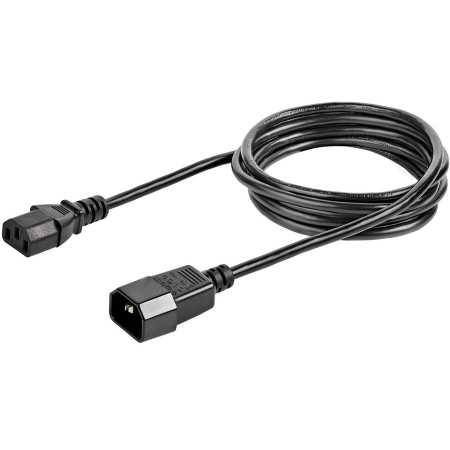 StarTech.com 6ft (1.8m) Power Extension Cord, C14 to C13, 10A 125V, 18AWG, Computer Power Cord Extension, Power Supply Extension Cable PXT100