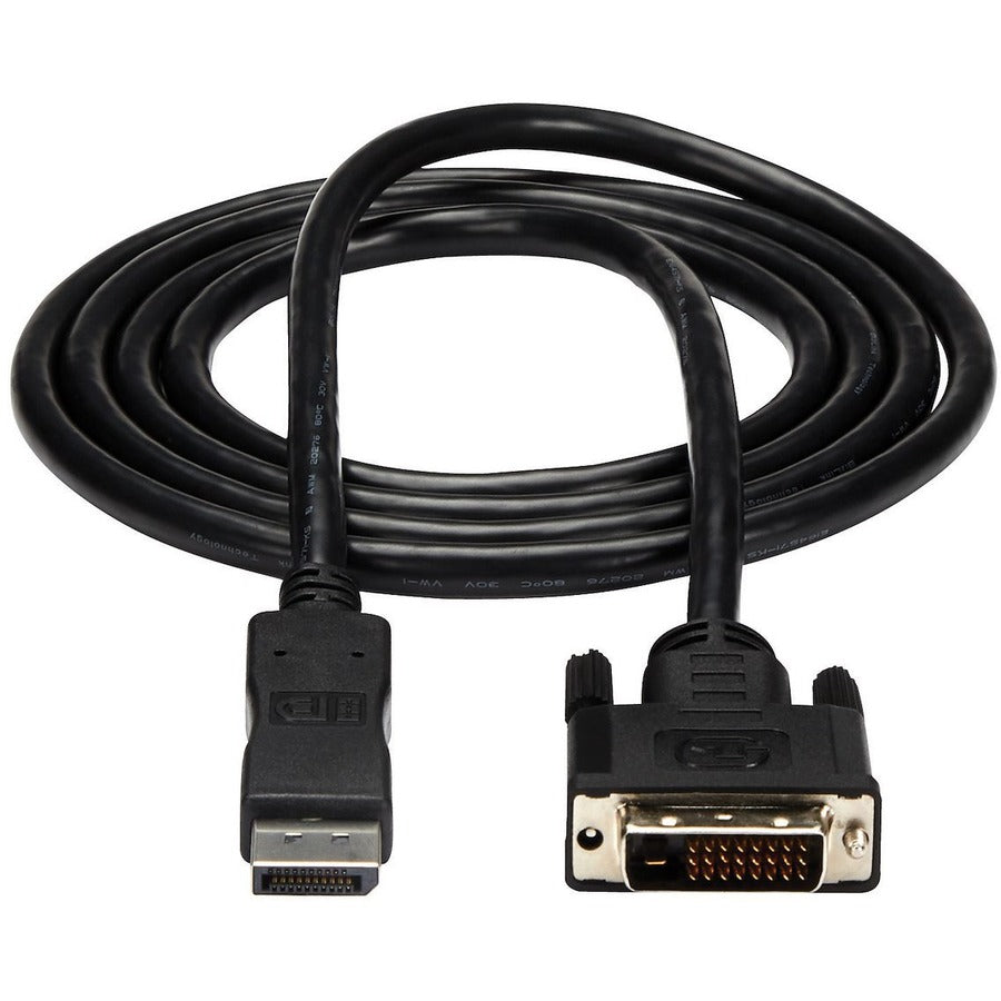 StarTech.com 6ft (1.8m) DisplayPort to DVI Cable, DisplayPort to DVI Adapter Cable, DP to DVI-D Converter, Replaced by DP2DVI2MM6 DP2DVIMM6