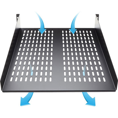 StarTech.com 2U 22in Vented Rack Mount Shelf - Fixed 22 inch Deep antilever Rackmount Tray for Server Rack Cabinet Shelf - 50lbs / 23kg CABSHELF22V