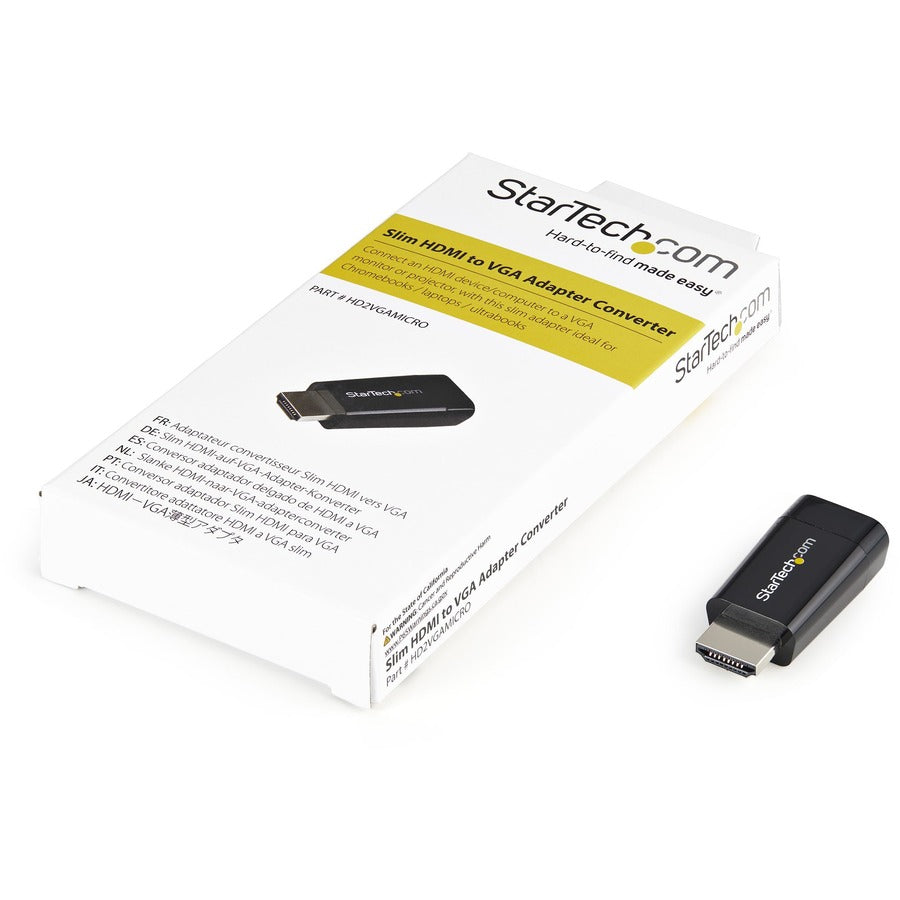 StarTech.com Compact HDMI to VGA Adapter Converter - 1920x1200/1080p HD2VGAMICRO