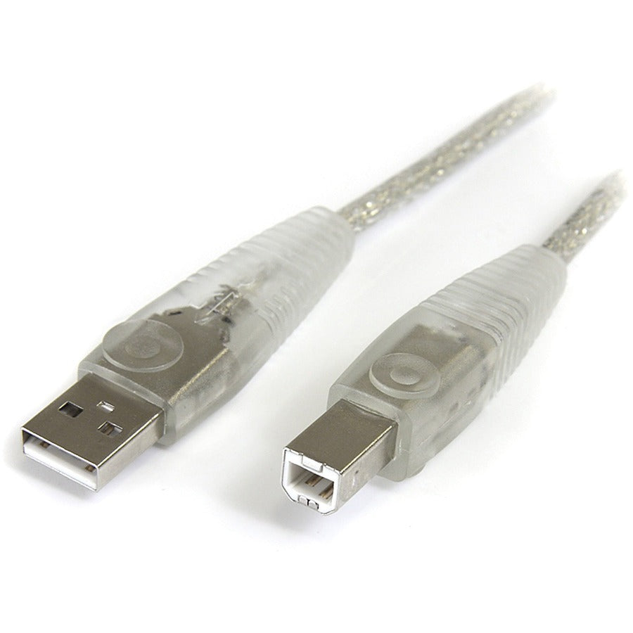 StarTech.com - Transparent USB 2.0 cable - 4 pin USB Type A (M) - 4 pin USB Type B (M) - ( USB / Hi-Speed USB ) - 15 ft USB2HAB15T