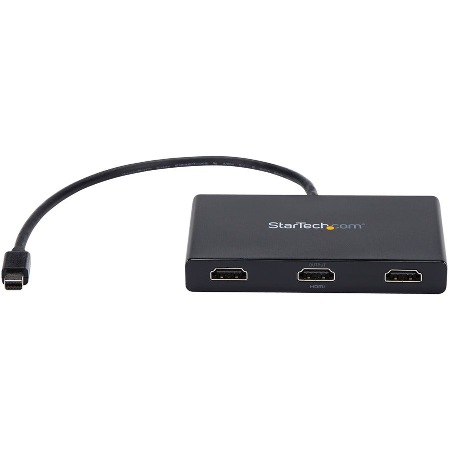 StarTech.com 3-Port Multi Monitor Adapter, Mini DisplayPort to HDMI MST Hub, 3x 1080p, Video Splitter for Extended Desktop Mode, Windows MSTMDP123HD