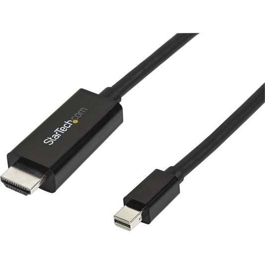 StarTech.com 10ft (3m) Mini DisplayPort to HDMI Cable, 4K 30Hz Video, Mini DP to HDMI Adapter/Converter Cable, mDP to HDMI Monitor/Display MDP2HDMM3MB