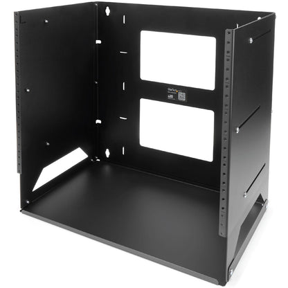 StarTech.com 2-Post 8U Open Frame Wall Mount Network Rack with Built-in Shelf and Adjustable Depth, Computer Rack for IT Equipment, TAA~ WALLSHELF8U