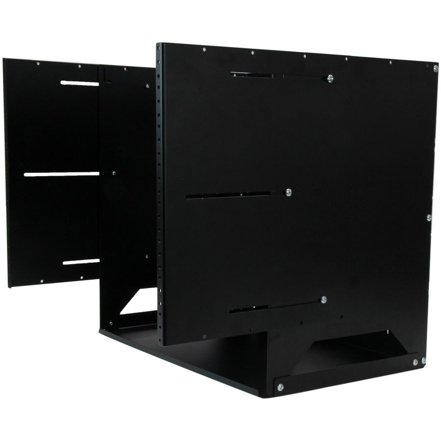 StarTech.com 2-Post 8U Open Frame Wall Mount Network Rack with Built-in Shelf and Adjustable Depth, Computer Rack for IT Equipment, TAA~ WALLSHELF8U