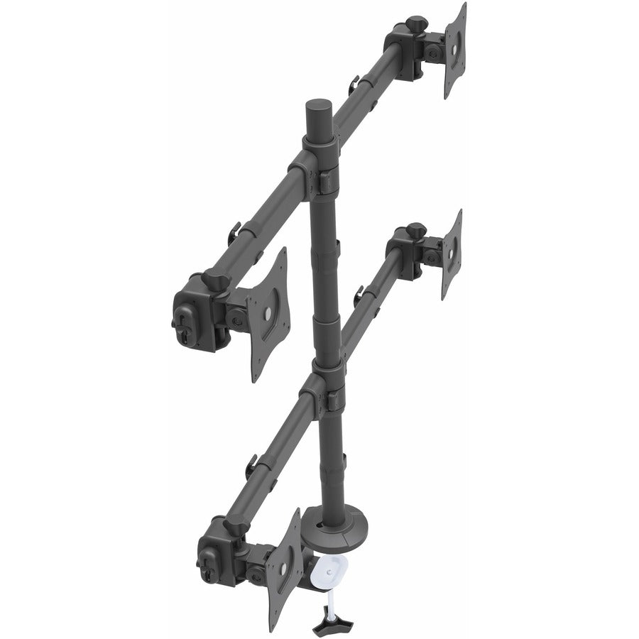 StarTech.com Desk Mount Quad Monitor Arm, 4 VESA Displays up to 27" (17.6lb/8kg), Ergonomic Height Adjustable Articulating Pole Mount ARMQUAD