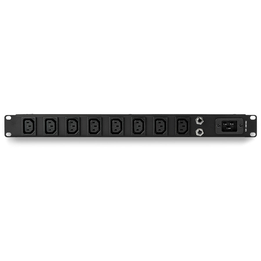 StarTech.com 1U 19" 8 Port Rack Mount PDU, IEC C13 Socket Rackmount Power Supply/ Strip, Horizontal Server Rack Surge Protector 16A 240V PDU08C13H