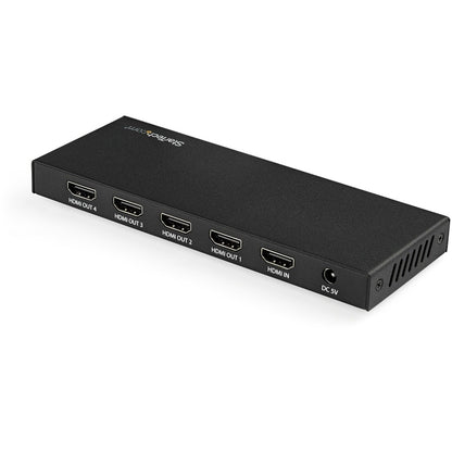 StarTech.com 4 Port HDMI Splitter - 4K 60Hz - 1x4 Way HDMI 2.0 Splitter - HDR - ST124HD203 ST124HD202