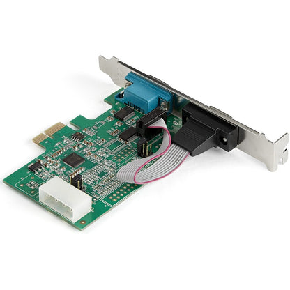 StarTech.com 2-port PCI Express RS232 Serial Adapter Card - PCIe to Dual Serial DB9 RS-232 Controller - 16950 UART - Windows and Linux PEX2S953