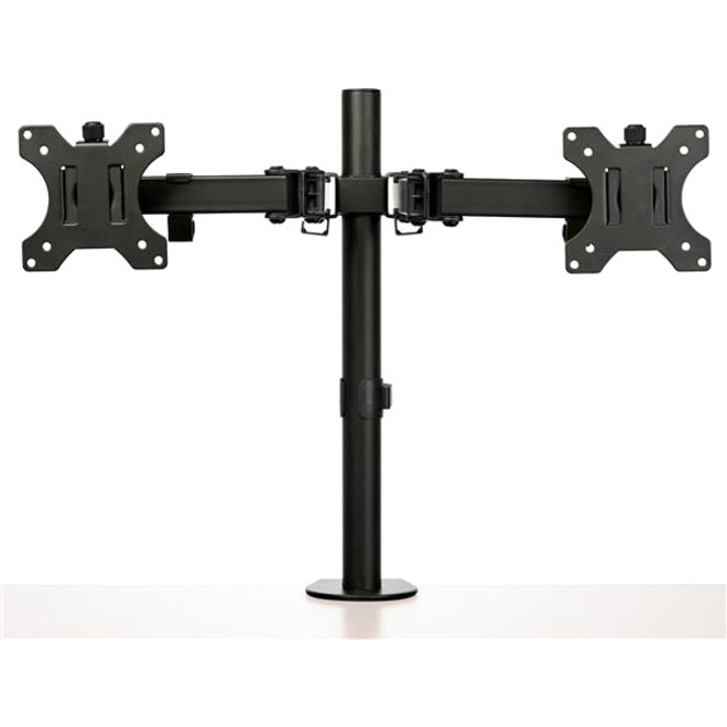 StarTech.com Desk Mount Dual Monitor Arm, Ergonomic VESA Compatible Mount for up to 32" (17.6lb/8kg) Display, Clamp/Grommet, Articulating ARMDUAL2