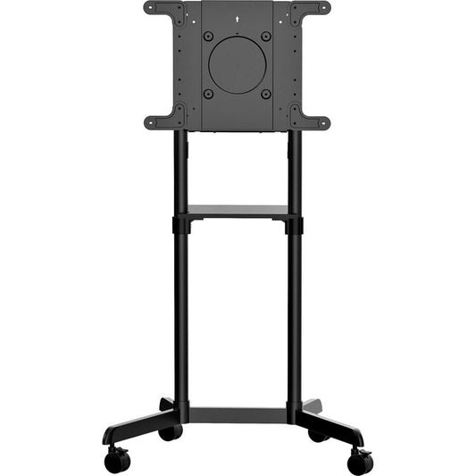 StarTech.com Mobile TV Cart, Portable Rolling TV Stand, 37-70 inch VESA Display Mount (154lb/70kg), Shelf & Storage, Rotate/Tilt Display MBLTVSTNDEC