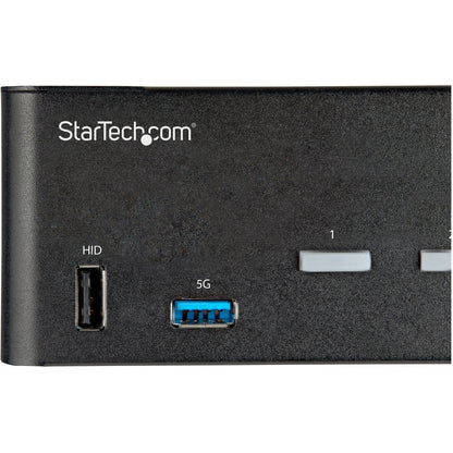 StarTech.com 2 Port Dual Monitor HDMI KVM Switch, 4K 60Hz HDMI 2.0 UHD HDR, 2 Port USB 3.0 Hub, 4x USB HID, Audio, Hotkey Switching, TAA SV231DHU34K6