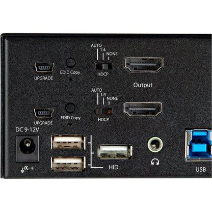 StarTech.com 2 Port Dual Monitor HDMI KVM Switch, 4K 60Hz HDMI 2.0 UHD HDR, 2 Port USB 3.0 Hub, 4x USB HID, Audio, Hotkey Switching, TAA SV231DHU34K6