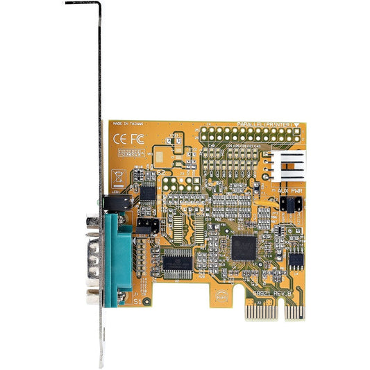 StarTech.com PCI Express Serial Card, PCIe to RS232 (DB9) Serial Interface Card, 16C1050 UART, COM Retention, Low Profile, Windows & Linux 11050-PC-SERIAL-CARD