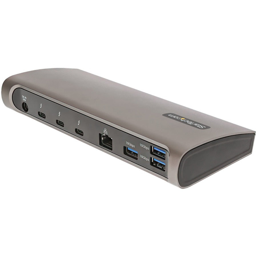 StarTech.com Thunderbolt 4 Dock, 96W Power Delivery, Single 8K / Dual Monitor 4K 60Hz, 3x TB4/USB4 ports, 4x USB-A, SD, GbE, 0.8m cable TB4CDOCK